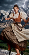 Laden Sie das Bild in den Galerie-Viewer, Leinen Zimt &amp; Organza