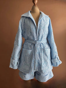 Aleya - Guipure Suit Baby Blue